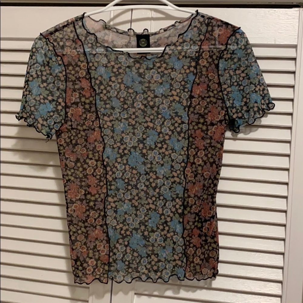 Urban Outfitters Floral See Through Top